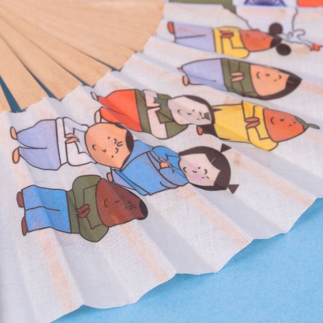 India Map Hand Folding Fan