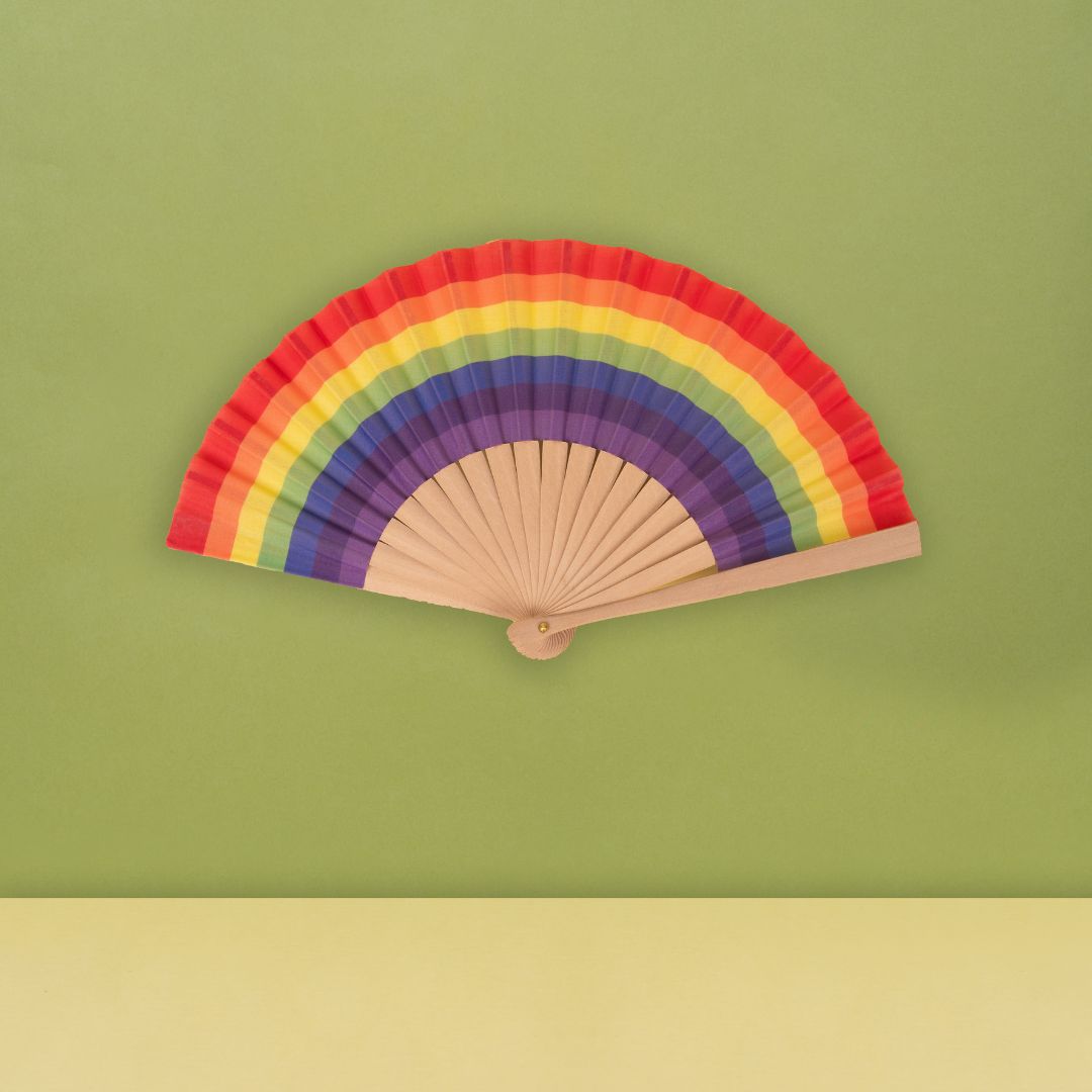 Rainbow Hand Fan