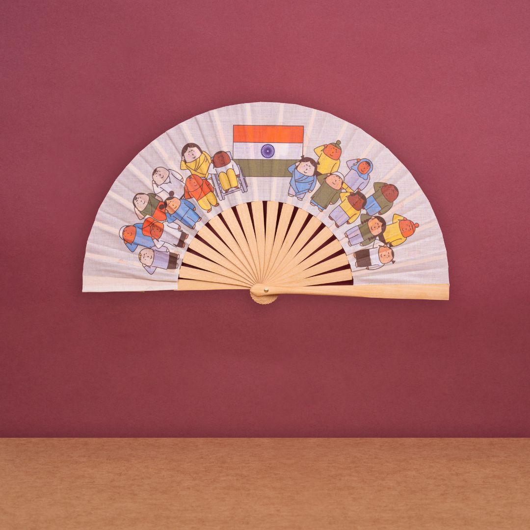 Indian Flag Hand Fan
