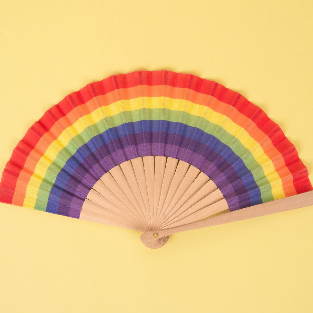 Rainbow Hand Fan