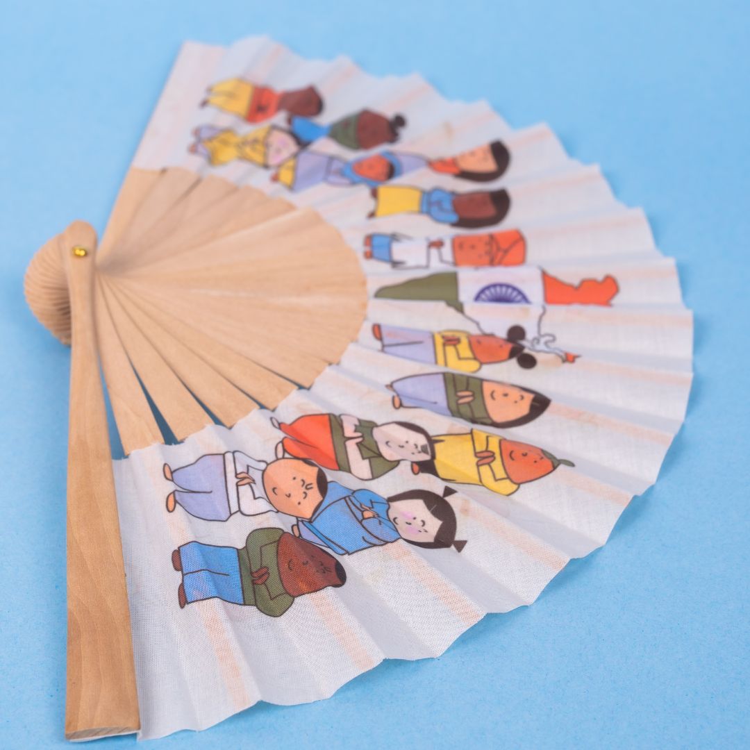 India Map Hand Folding Fan